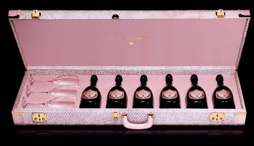 Champagne cher Dom Perignon Karl Lagerfeld coffret 6 bouteilles