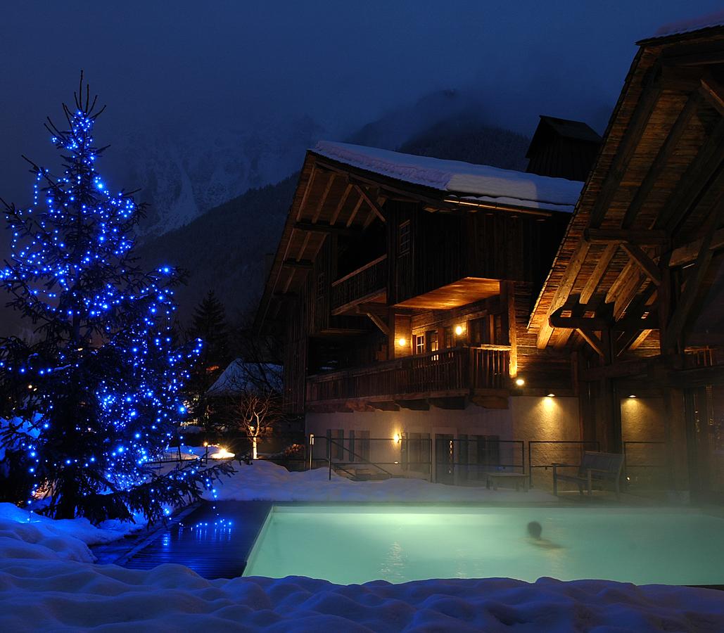 hotel luxe chamonix hameau albert premier spa piscine vue montagne neige
