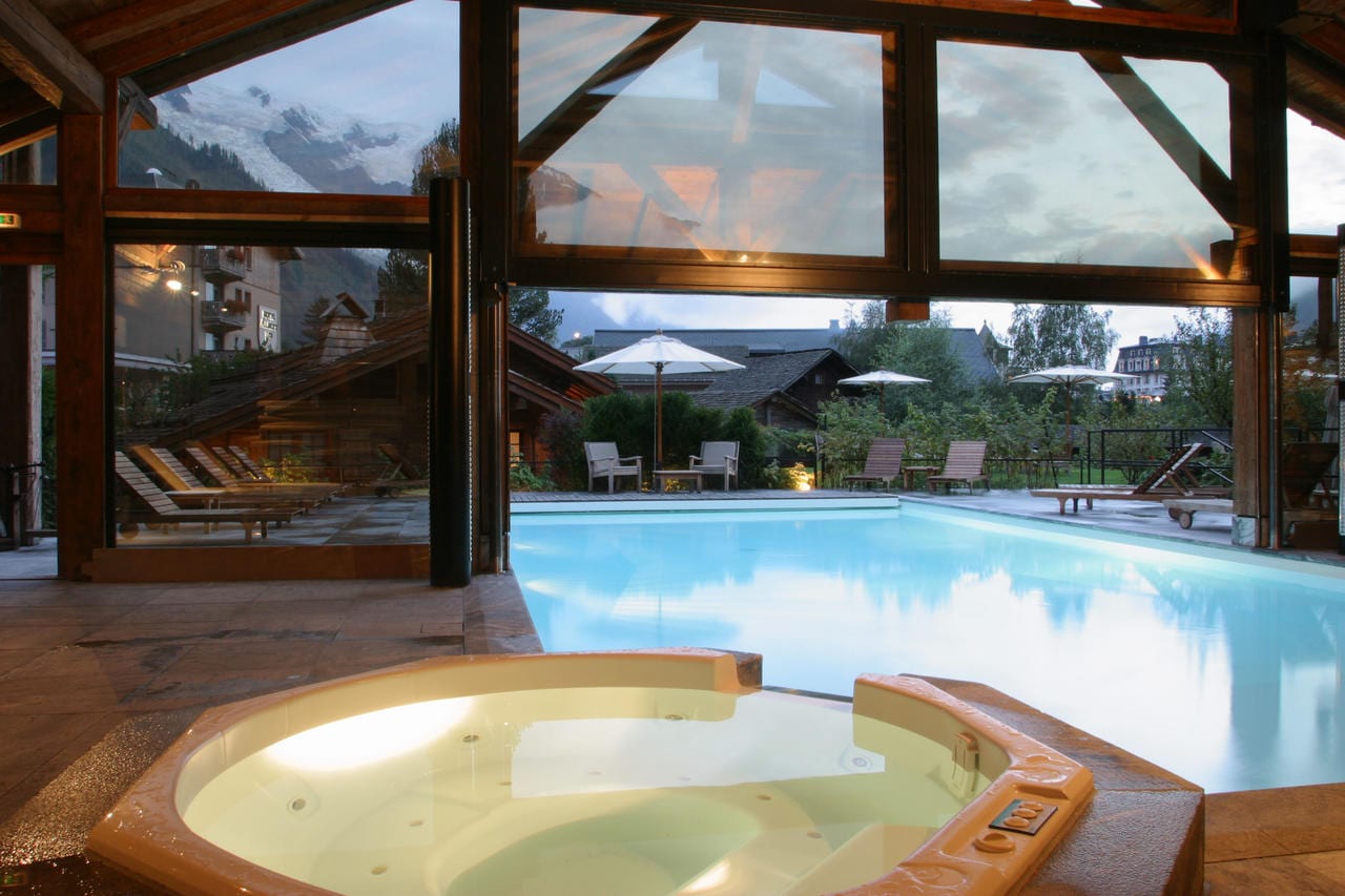 hotel luxe chamonix hameau albert premier spa piscine montagne