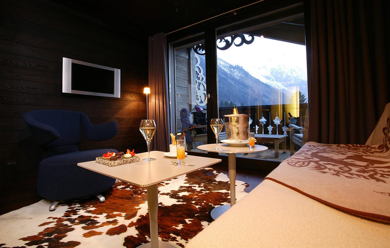 hotel luxe chamonix hameau albert premier spa piscine vue montagne