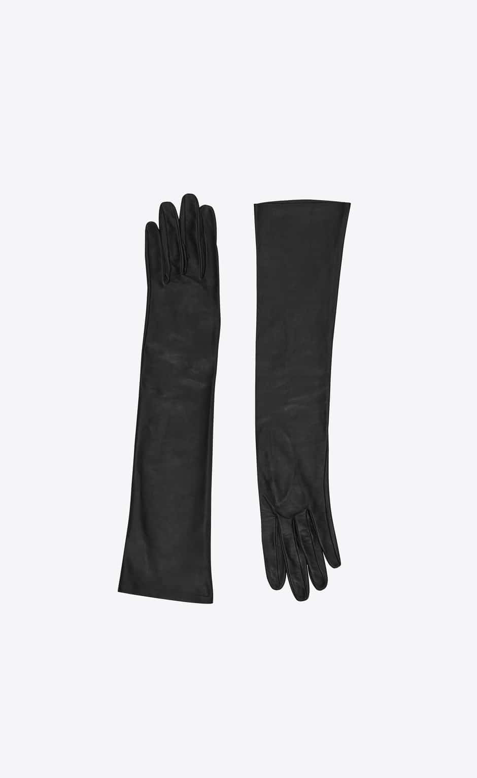 gants yves saint laurent luxe cuir noir