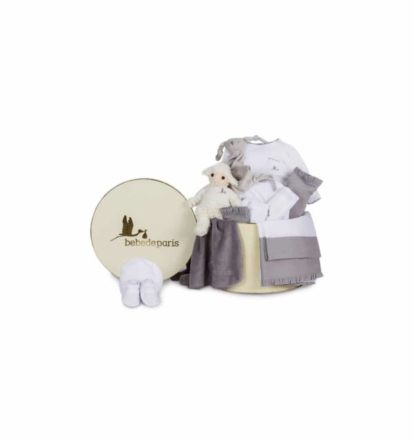 Coffret naissance complet sérénité gris - BebeDeParis