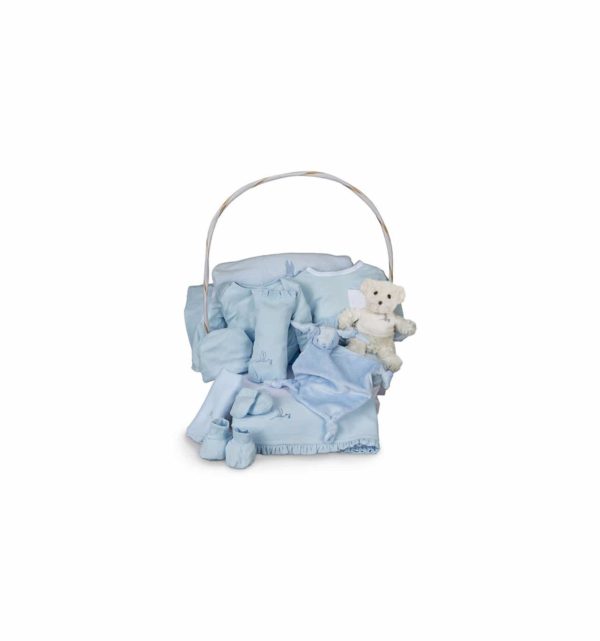 Panier naissance complet sérénité bleu - BebeDeParis