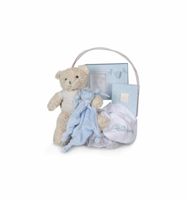 Panier naissance essentiel souvenirs bleu - BebeDeParis
