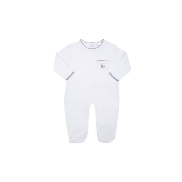 Pyjama bébé (petites étoiles) white – BebeDeParis