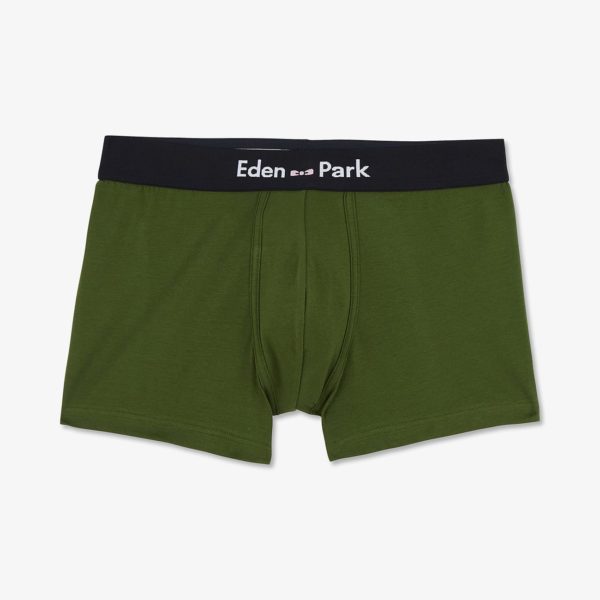 Boxer kaki en coton stretch Eden Park