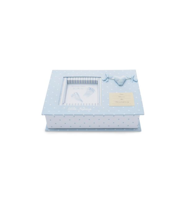 Kit empreintes main et pied (cœur) gris - BebeDeParis