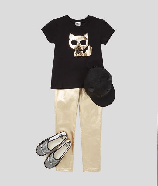 T-Shirt Choupette doré enfants Karl Lagerfeld