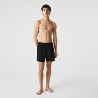 Lacoste Short de bain léger court uni avec boxer intégré Taille XL Noir