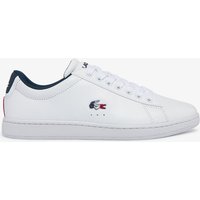 Lacoste Sneakers Carnaby Evo femme tricolores en cuir et synthétique Taille 42 Blanc/marine/rouge