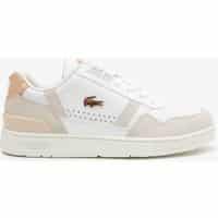Sneakers T-Clip femme Lacoste en synthétique Taille 41 Blanc/rose