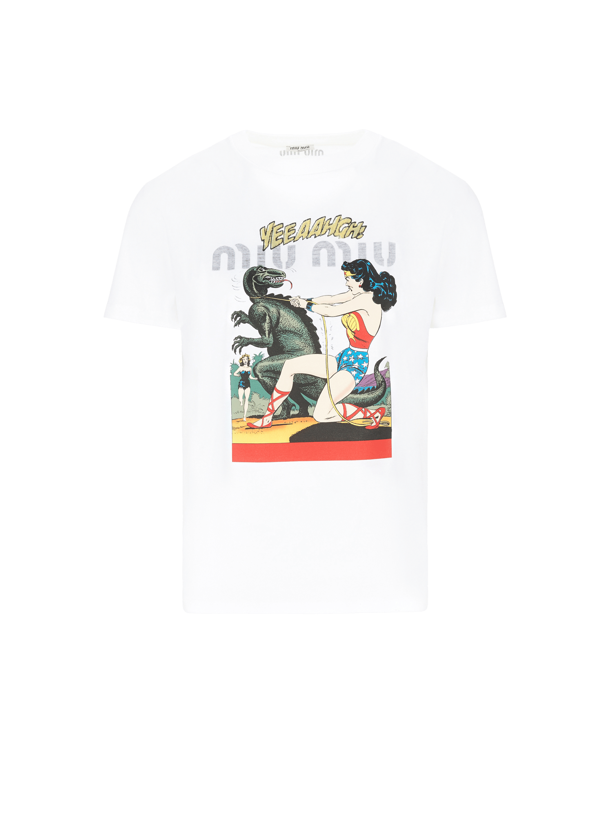 T-shirt Wonder Woman en coton Miu Miu