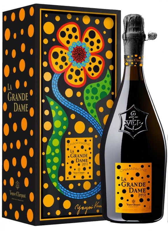Champagne La Grande Dame 2012 par Yayoi Kusama Veuve Clicquot