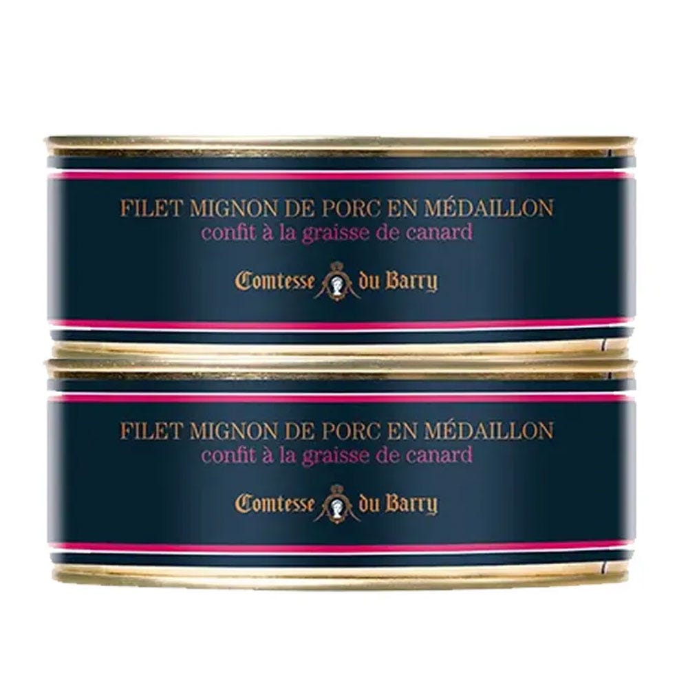 Lot de 2 Filets mignon de porc en médaillon confits à la graisse de ...