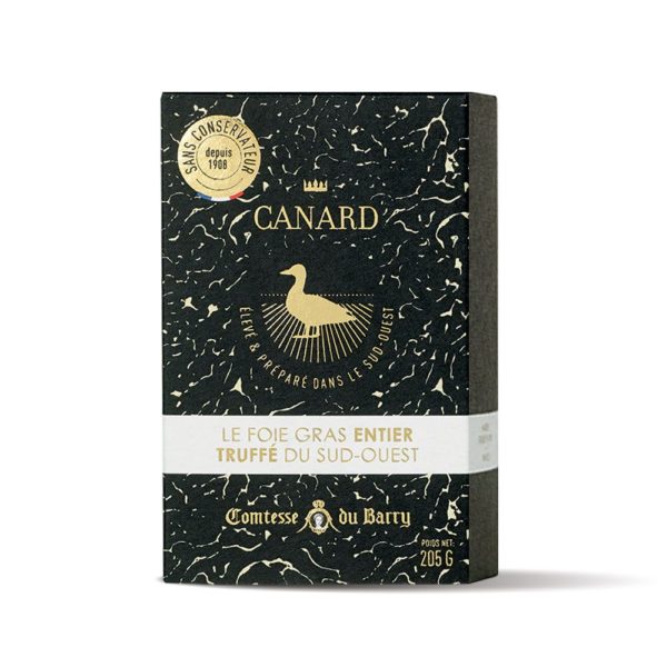 Foie gras de canard entier du Sud-Ouest truffé 3% 205g-Comtesse du Barry