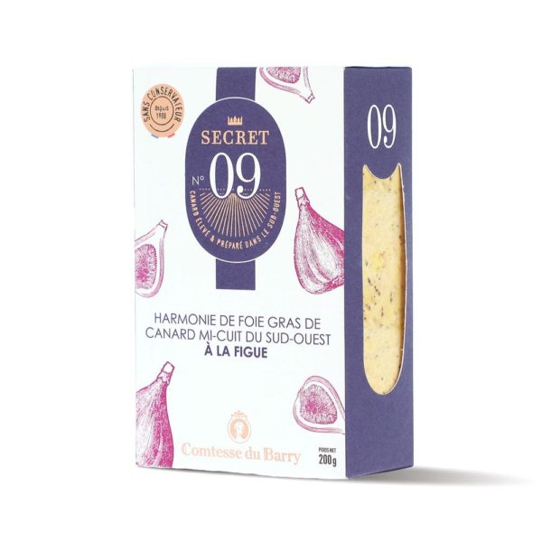 Secret n°09 : harmonie de foie gras de canard mi-cuit du Sud-Ouest à la figue 200g-Comtesse du Barry