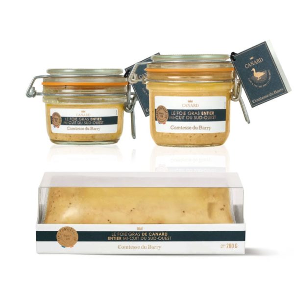 L'assortiment de foies gras de canard mi-cuit du Sud-Ouest-Comtesse du Barry