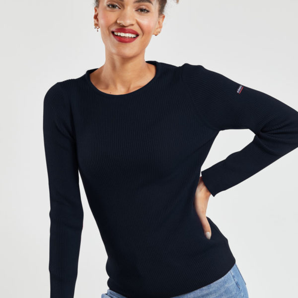 ARMOR-LUX Pull "Liffré" - laine mérinos Femme Rich Navy 4XL - 50