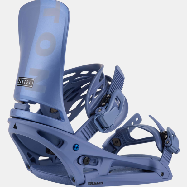 Burton - Fixations pour snowboard Cartel EST® pour homme, Slate Blue / Logo, M