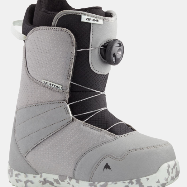Burton – Boots de snowboard Zipline BOA® enfant, Gray / Neo-Mint, 6K