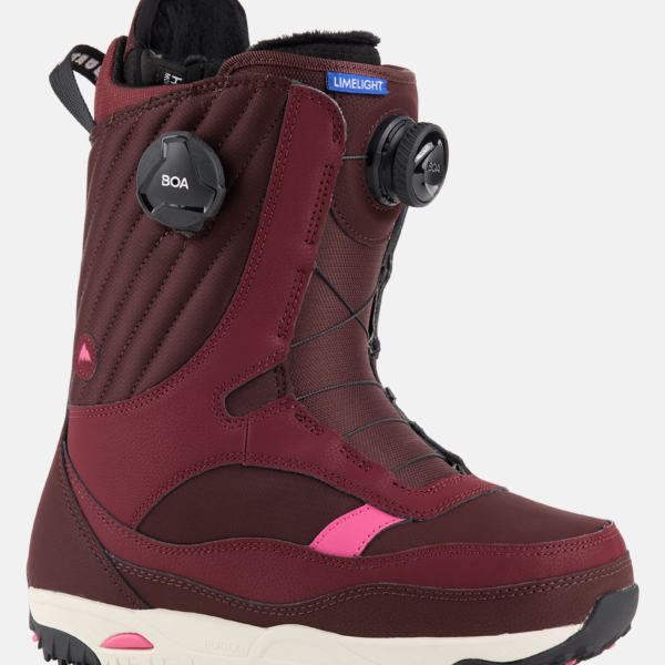 Burton - Boots de snowboard Limelight BOA® pour femme, Almandine / Stout White, 6.5