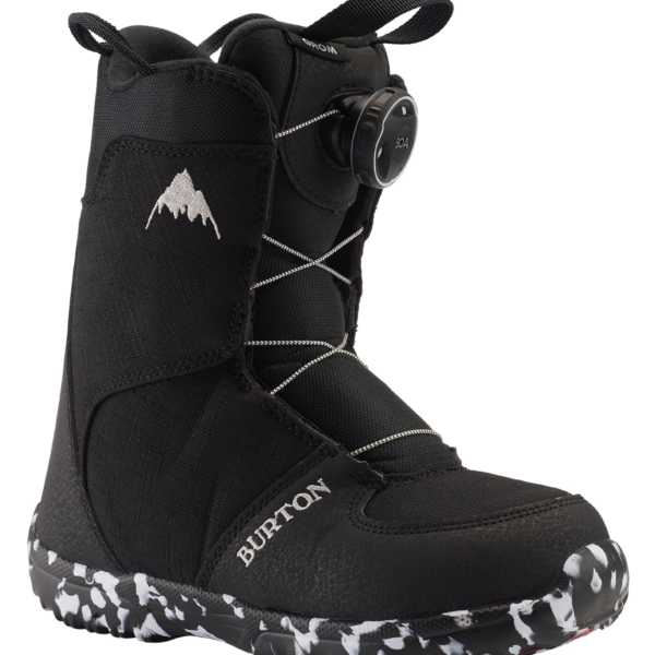 Burton – Boots de snowboard Grom BOA® enfant, Black, 3K