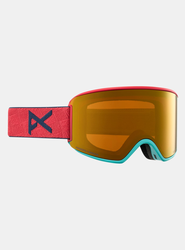 Anon - Masque WM3 + écran de rechange + cagoule MFI®, Frame: Coral, Lens: Perceive Sunny Bronze (17% / S3), Spare Lens: Perceive Cloudy Burst (59% / S
