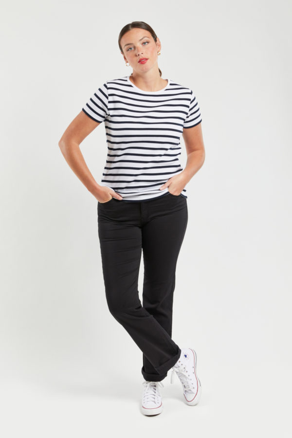 ARMOR-LUX Pantalon "Yole" coupe regular - coton Femme Noir 5XL - 52