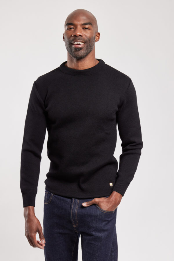 ARMOR-LUX Pull "Brignogan" - laine Homme Noir 4XL