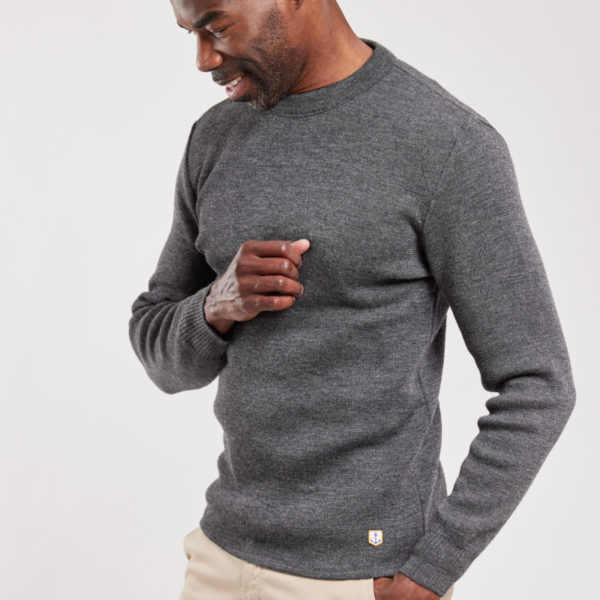 ARMOR-LUX Pull « Brignogan » – laine Homme Gris chiné 4XL