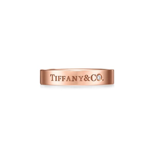 Alliance T & CO en or rose et diamant – Size 10 1/2 Tiffany & Co.