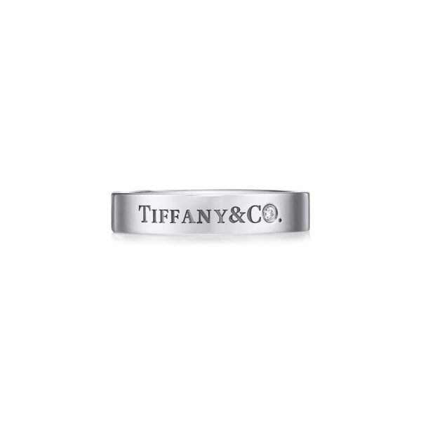 Alliance T & CO en platine 950 millièmes et diamant – Size 6 Tiffany & Co.
