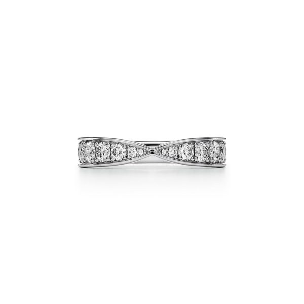 Alliance Tiffany Harmony en platine 950 millièmes et diamants 4,3 mm – Size 5.5 Tiffany & Co.