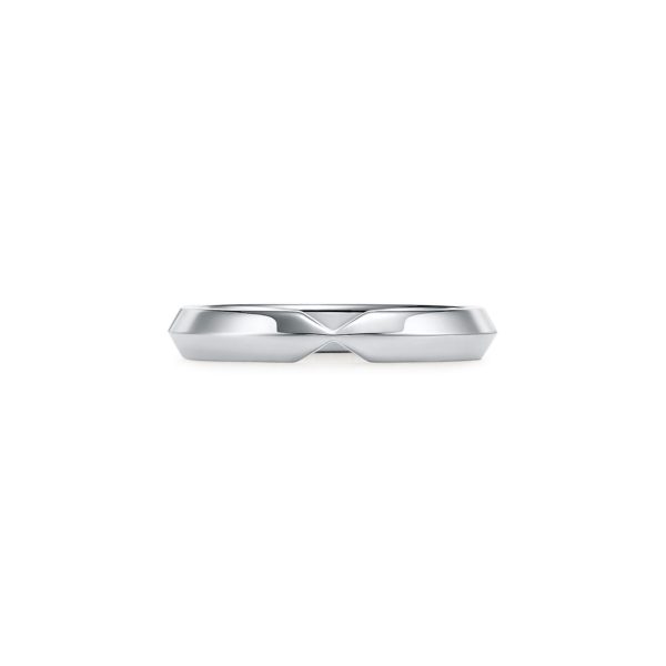 Alliance fusion Tiffany Setting, platine 950 mil Style étroit, largeur: 3 mm – Size 3 1/2 Tiffany & Co.