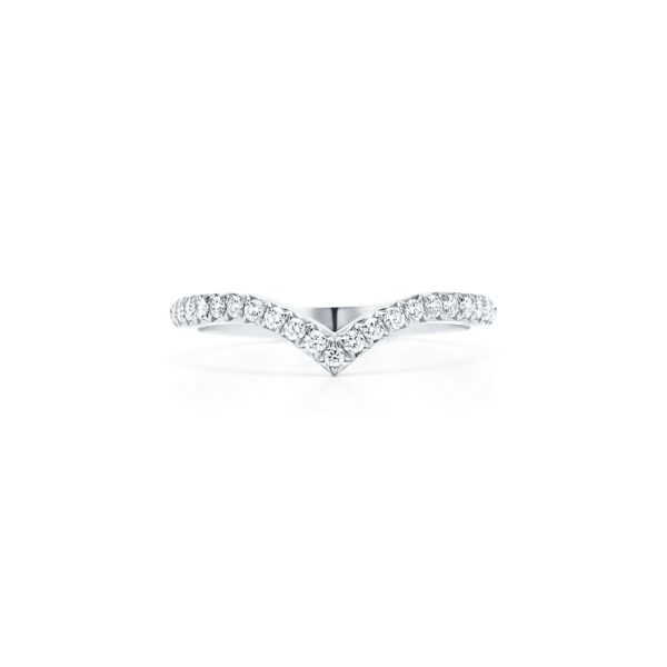 Anneau en V Tiffany Soleste en platine 950 millièmes et diamants - Size 8 1/2 Tiffany & Co.