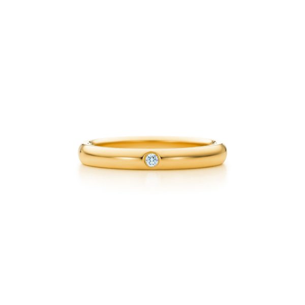 Anneau en or 18 carats et diamant, par Elsa Peretti. – Size 7 Tiffany & Co.