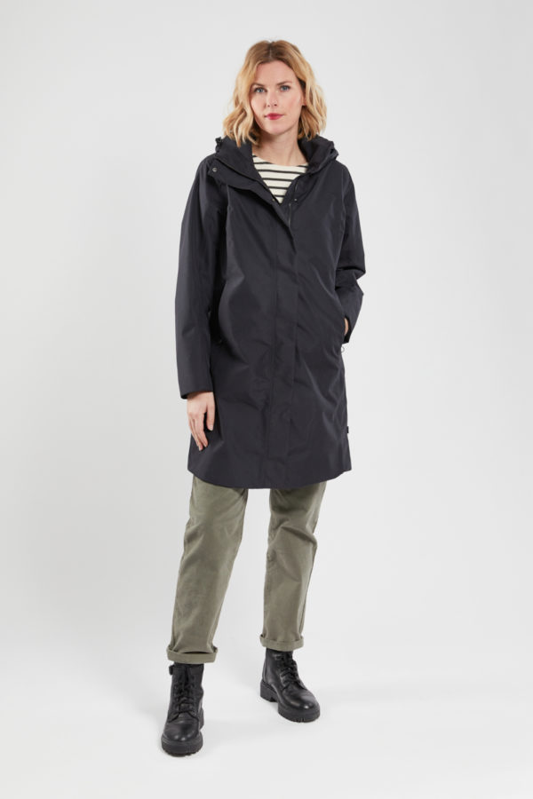 BERMUDES Parka longue Sympatex® BOLENA Femme NOIR 4XL - 50