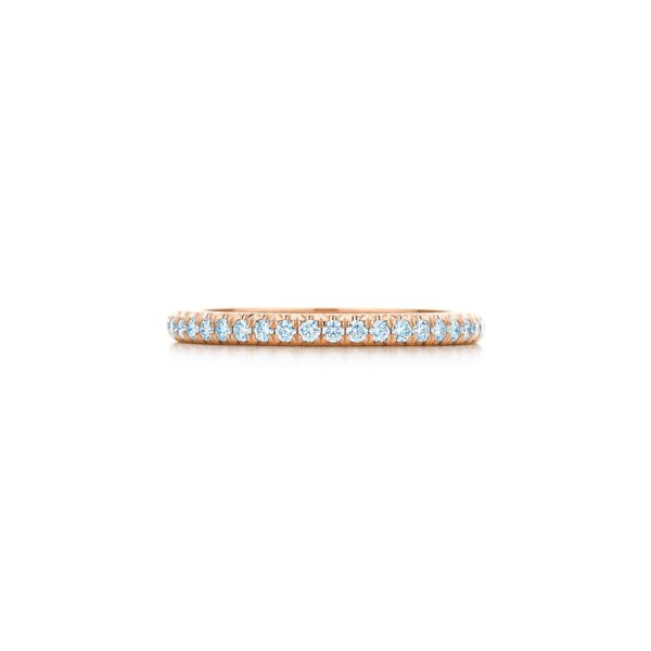 Bague Éternité tour complet Tiffany Soleste en or rose 18 carats et diamants - Size 7 1/2 Tiffany & Co.
