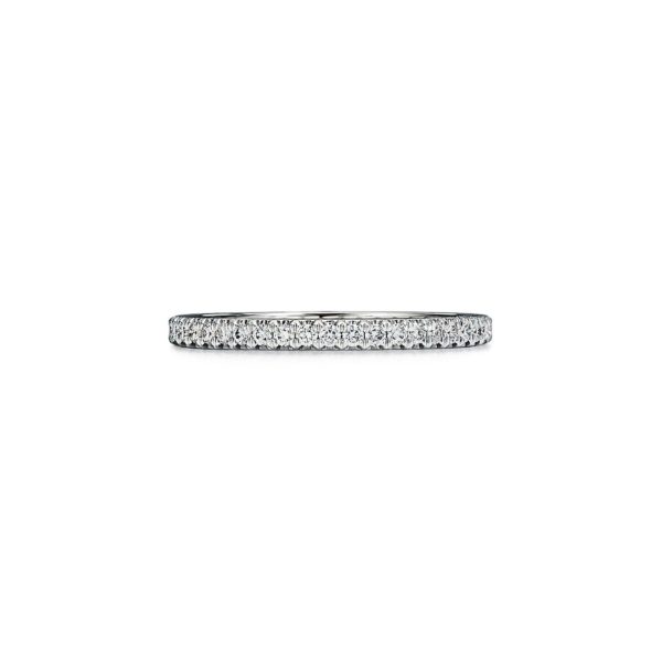 Bague Éternité tour complet Tiffany Soleste en platine 950 millièmes et diamants – Size 6 Tiffany & Co.