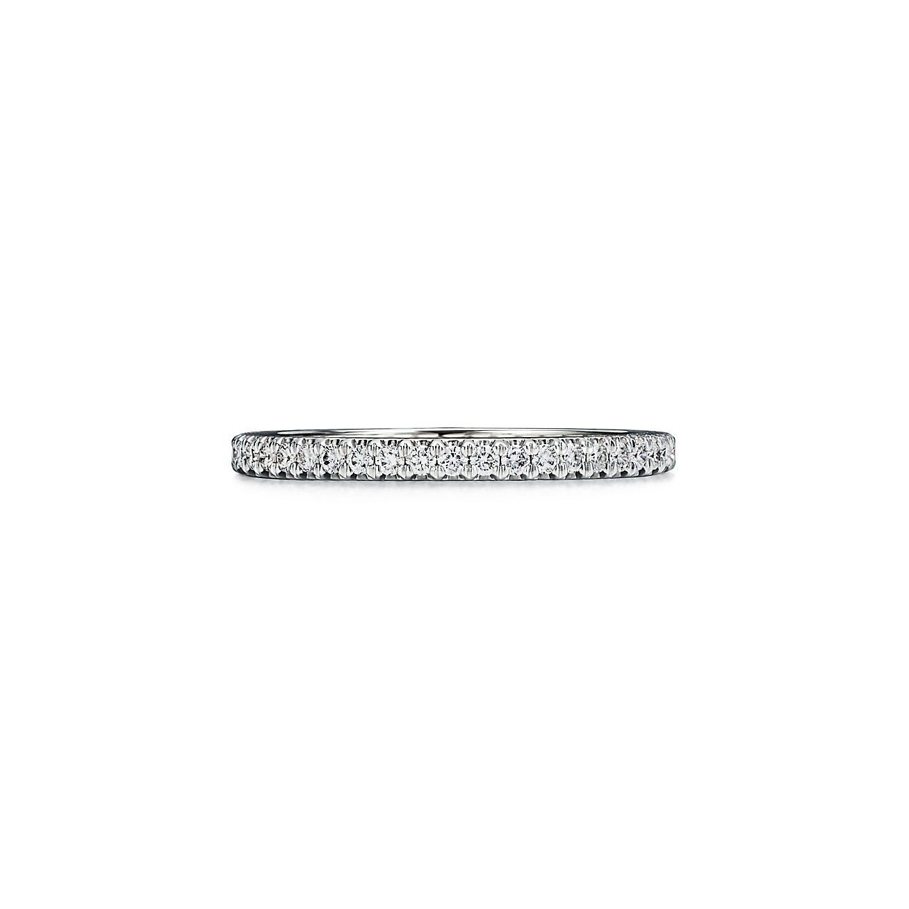 Bague Éternité tour complet Tiffany Soleste en platine 950 millièmes et diamants - Size 6 Tiffany & Co.