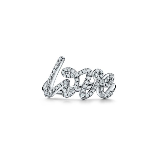 Bague Love Paloma’s Graffiti en or blanc 18 carats et diamants Small – Size 8 Tiffany & Co.