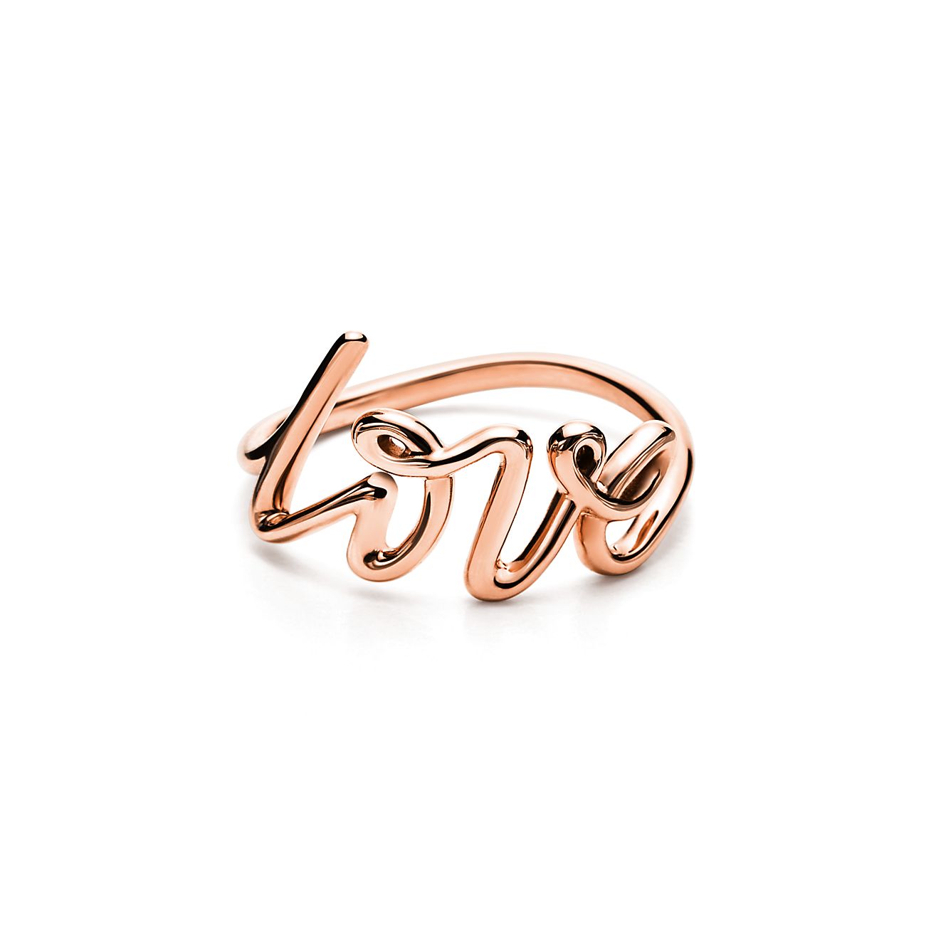 Bague Love Paloma's Graffiti en or rose 18 carats Small - Size 8 Tiffany & Co.