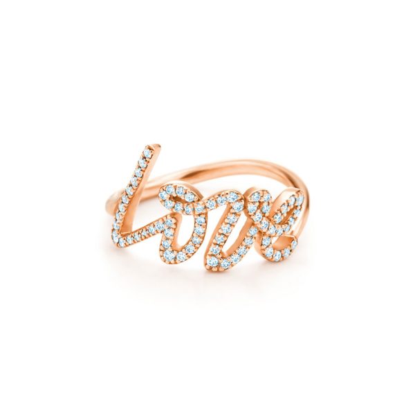 Bague Love Paloma’s Graffiti en or rose 18 carats et diamants Small – Size 7 1/2 Tiffany & Co.