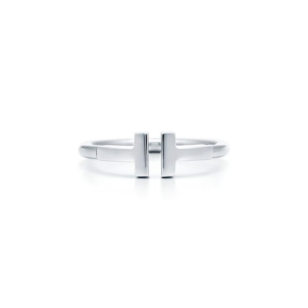Bague Wire Tiffany T en or blanc 18 carats – Size 8 Tiffany & Co.
