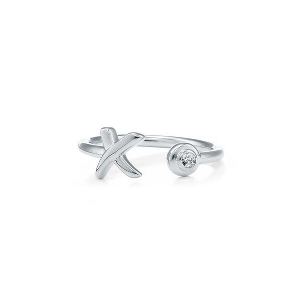 Bague Wire X Paloma’s Graffiti en argent 925 millièmes ornée d’un diamant – Size 4 1/2 Tiffany & Co.