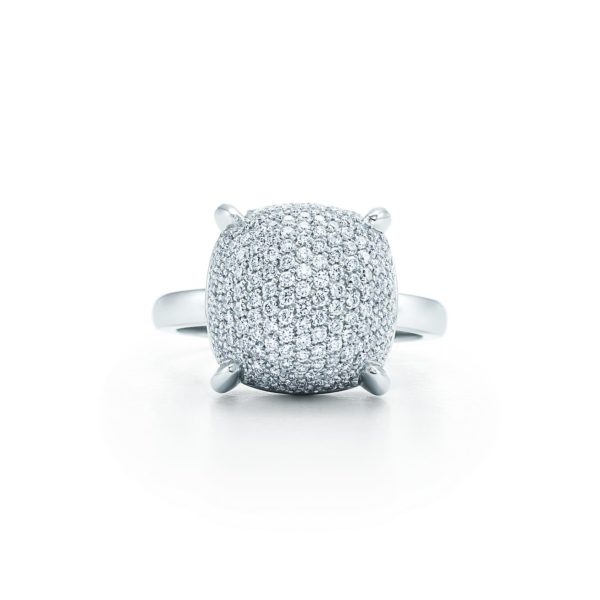Bague en or blanc 18 carats et diamants, Sugar Stacks par Paloma – Size 5 Tiffany & Co.