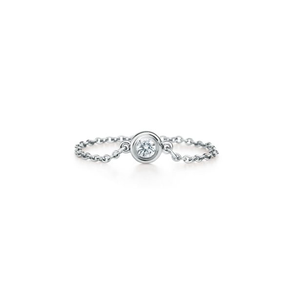 Bague en platine, Diamonds by the Yard par Elsa Peretti. – Size 4 Tiffany & Co.