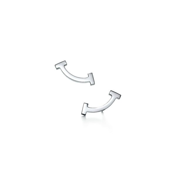 Boucles d'oreilles Smile Tiffany T en or blanc 18 carats Tiffany & Co.
