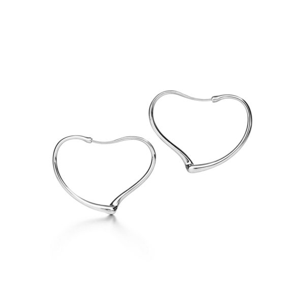 Boucles d'oreilles créoles Open Heart en argent Plusieurs tailles au choix - Size Medium Tiffany & Co.