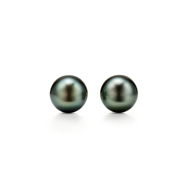 Boucles d'oreilles en or blanc 18 carats et perles tahitiennes Tiffany & Co.